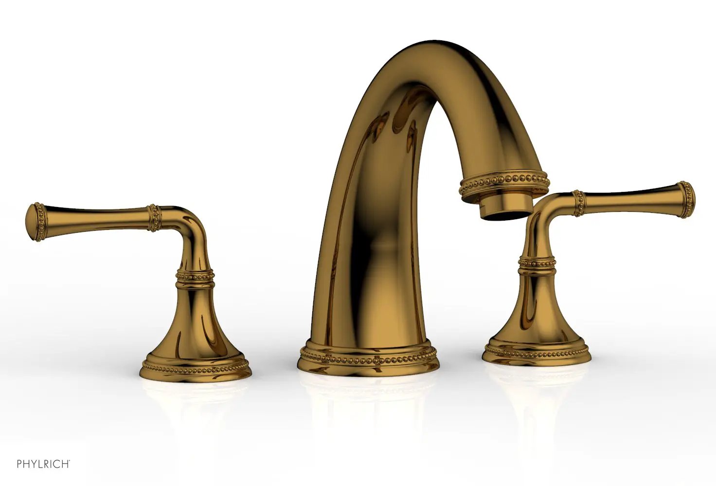 Phylrich BEADED Deck Tub Set - Lever Handles by Phylrich