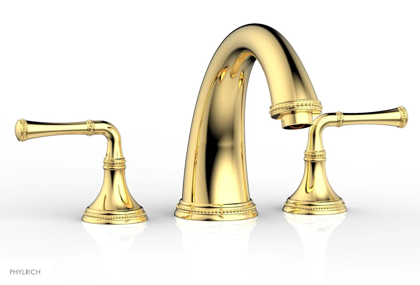 Phylrich BEADED Deck Tub Set - Lever Handles by Phylrich