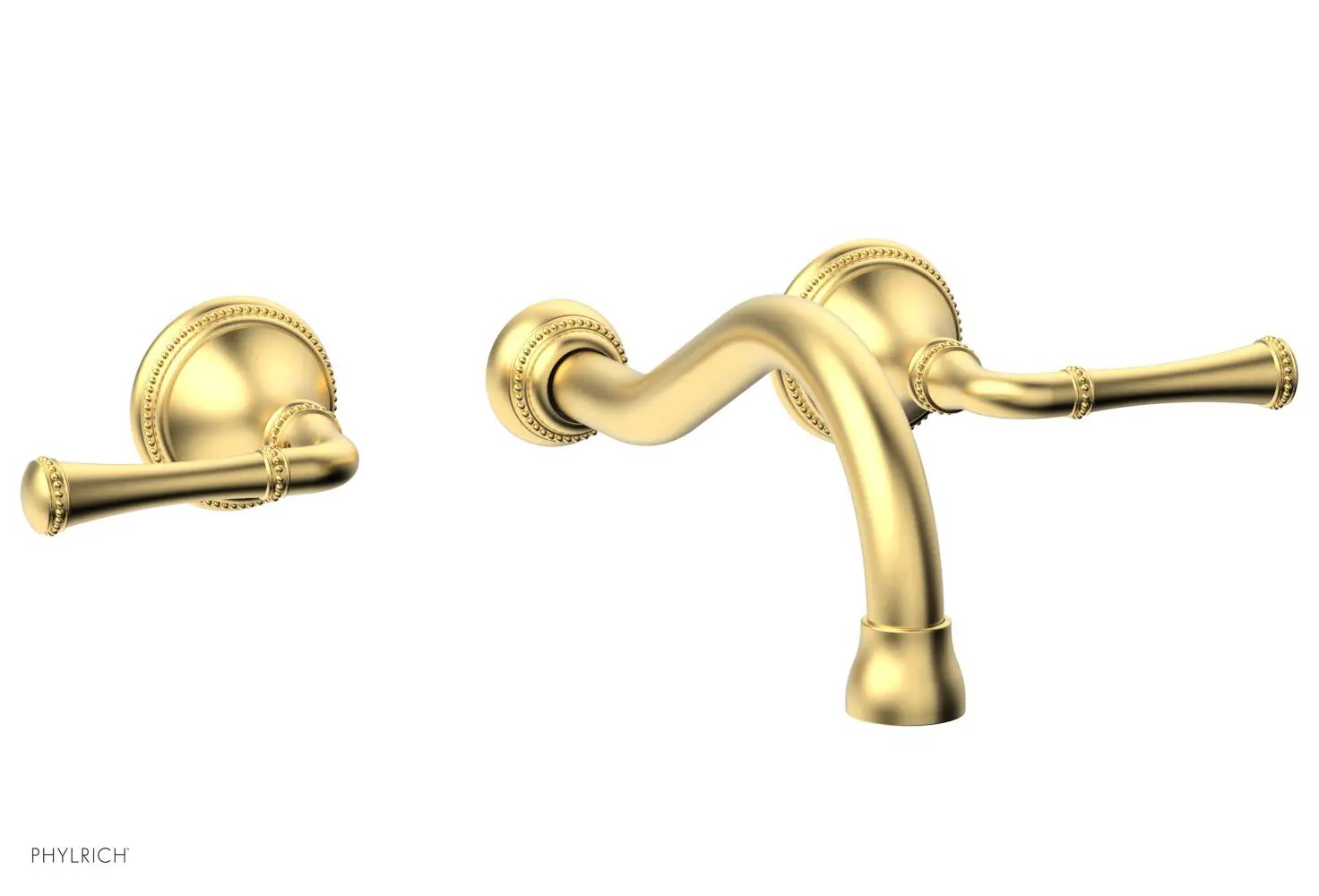 Phylrich BEADED Wall Tub Set - Lever Handles by Phylrich