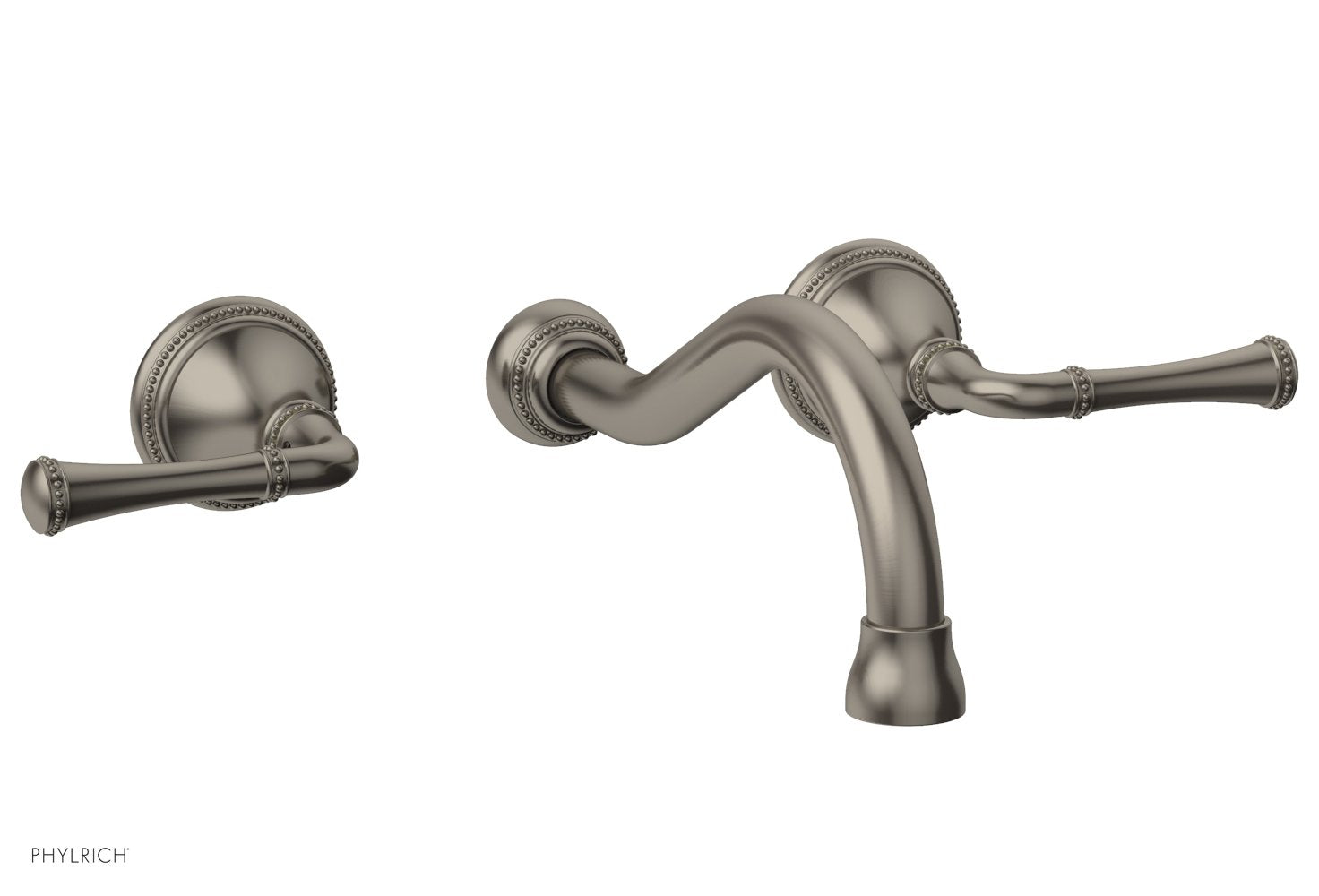 Phylrich BEADED Wall Tub Set - Lever Handles