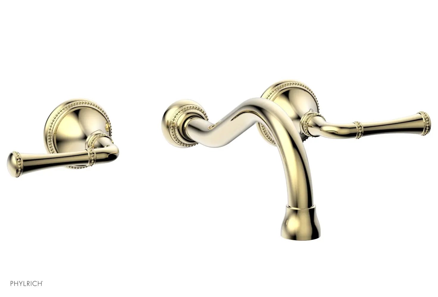 Phylrich BEADED Wall Tub Set - Lever Handles by Phylrich