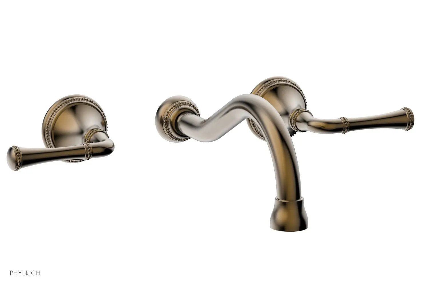 Phylrich BEADED Wall Tub Set - Lever Handles by Phylrich