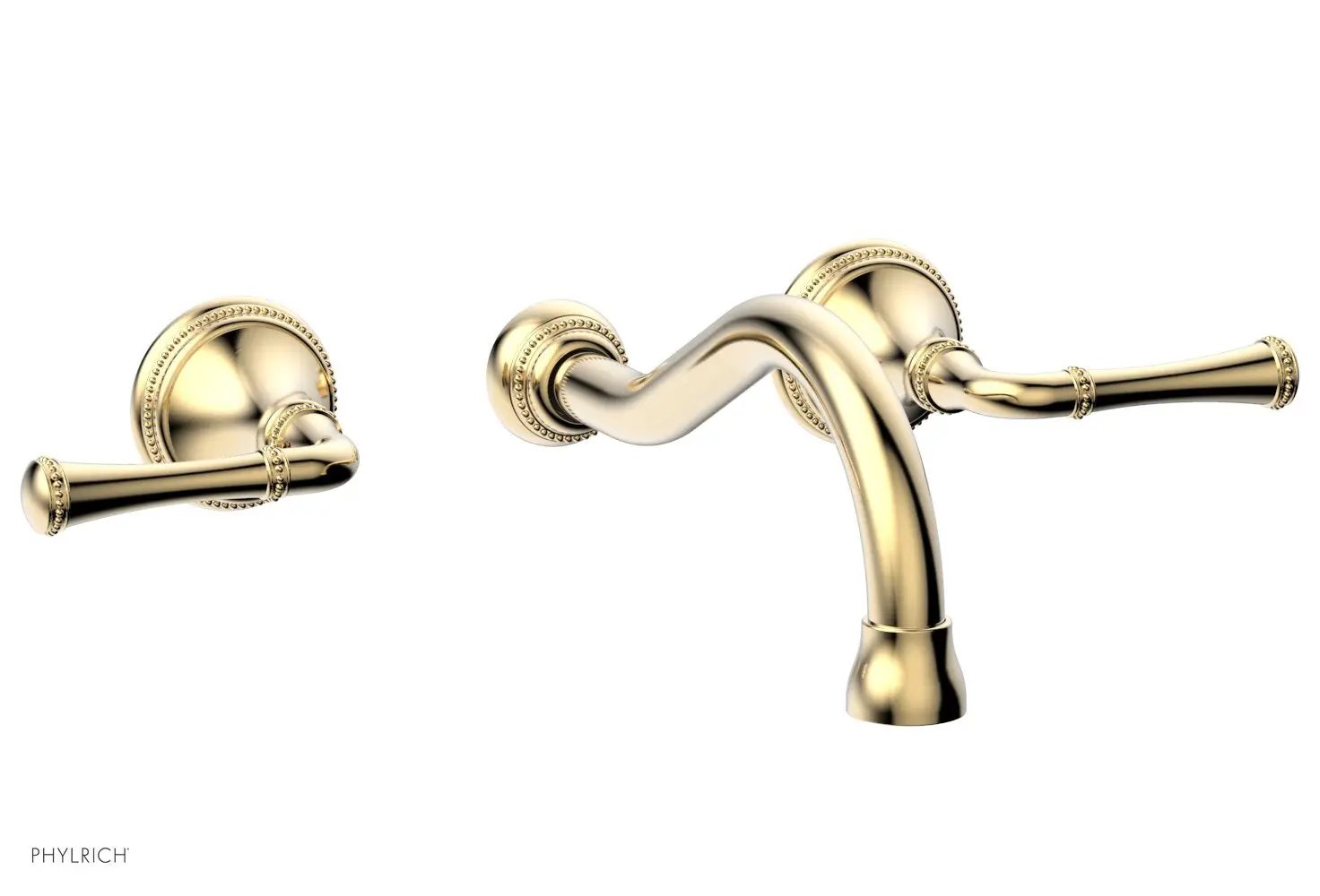 Phylrich BEADED Wall Tub Set - Lever Handles by Phylrich