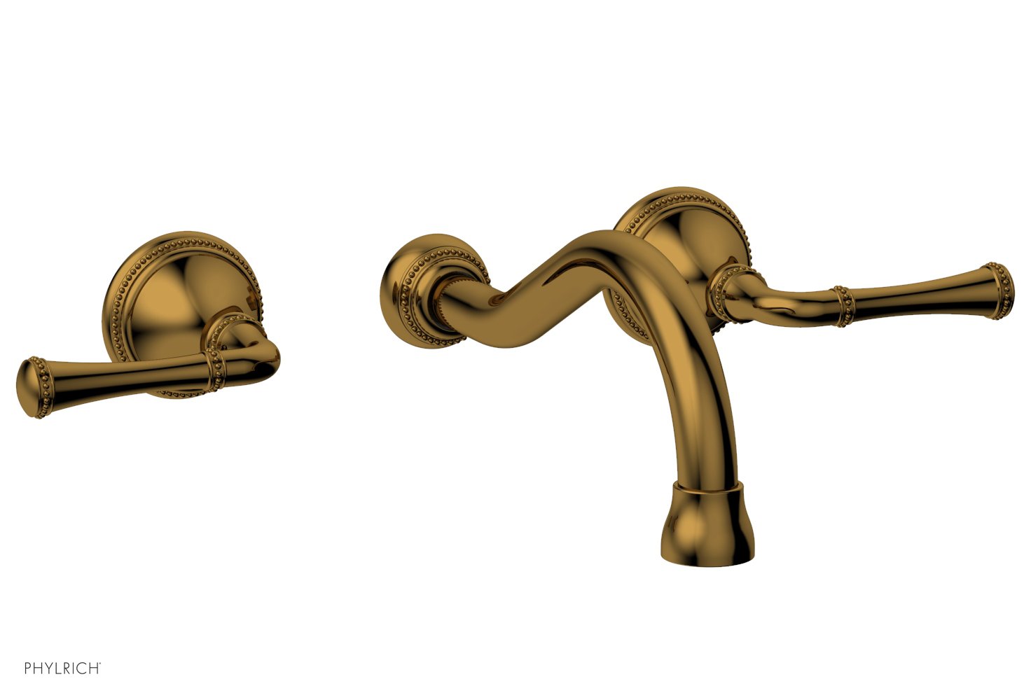 Phylrich BEADED Wall Tub Set - Lever Handles