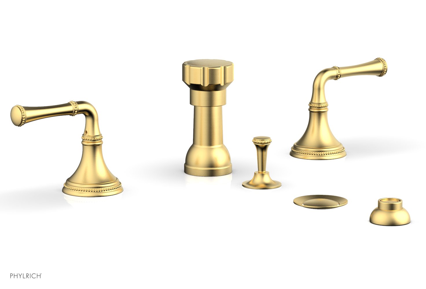 Phylrich BEADED Four Hole Bidet Set