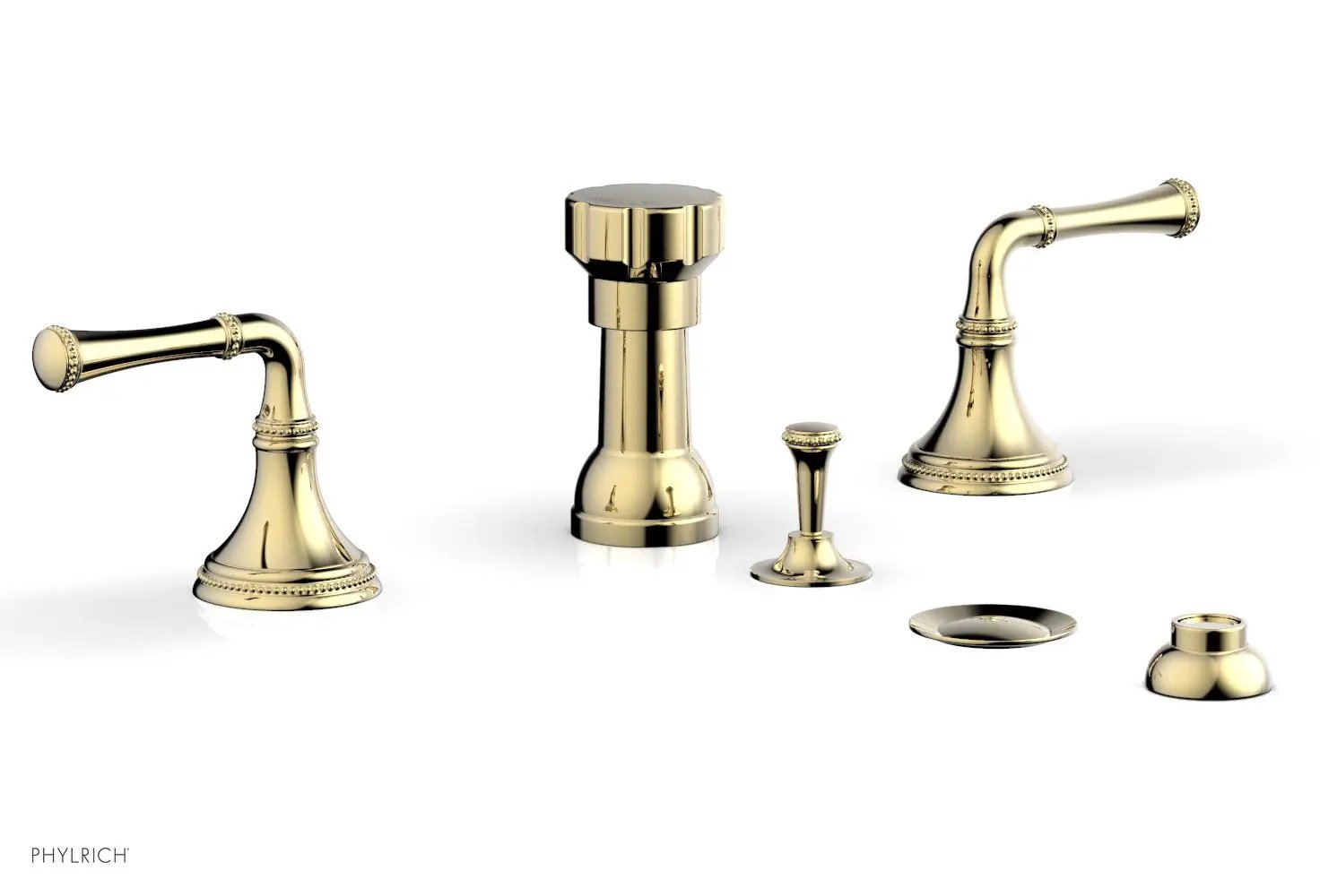Phylrich BEADED Four Hole Bidet Set by Phylrich