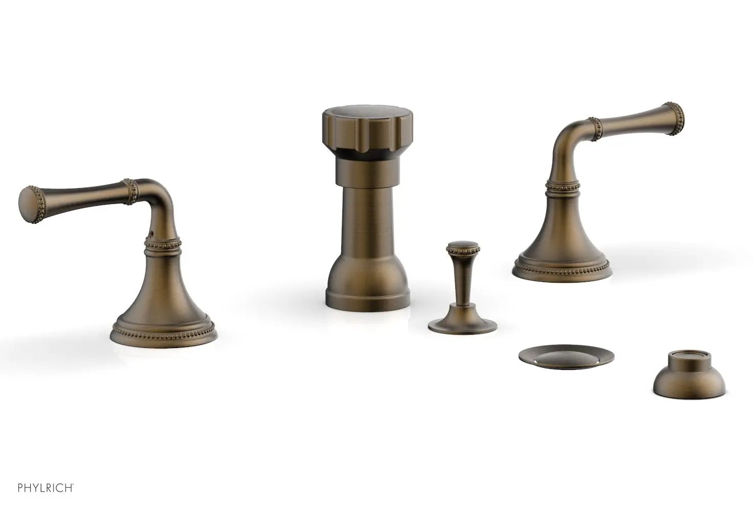 Phylrich BEADED Four Hole Bidet Set by Phylrich