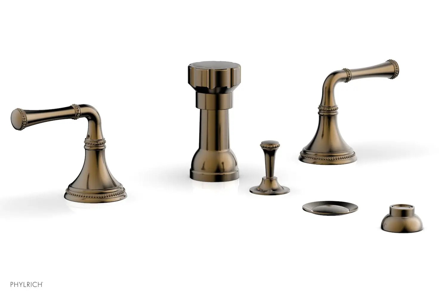 Phylrich BEADED Four Hole Bidet Set by Phylrich