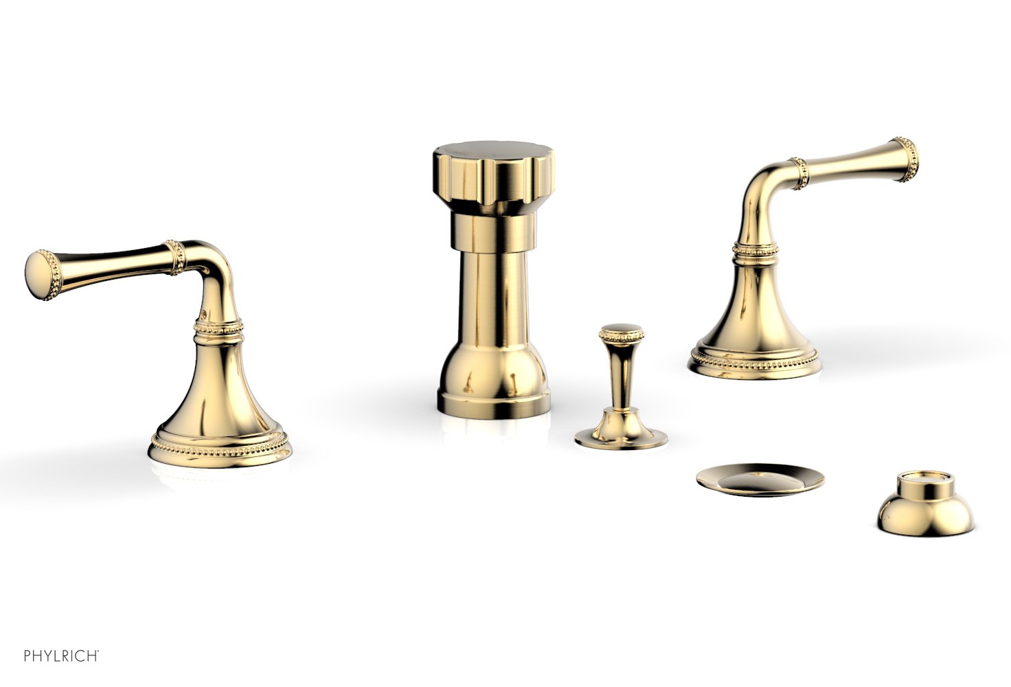 Phylrich BEADED Four Hole Bidet Set by Phylrich