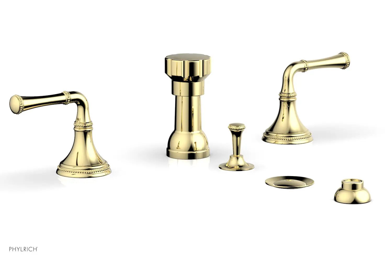 Phylrich BEADED Four Hole Bidet Set by Phylrich