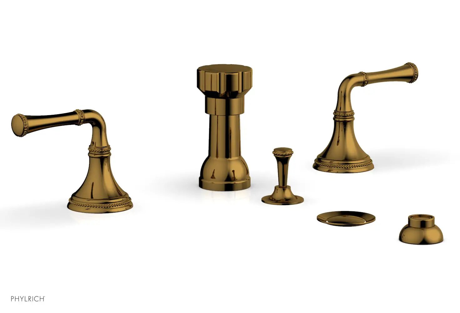 Phylrich BEADED Four Hole Bidet Set by Phylrich