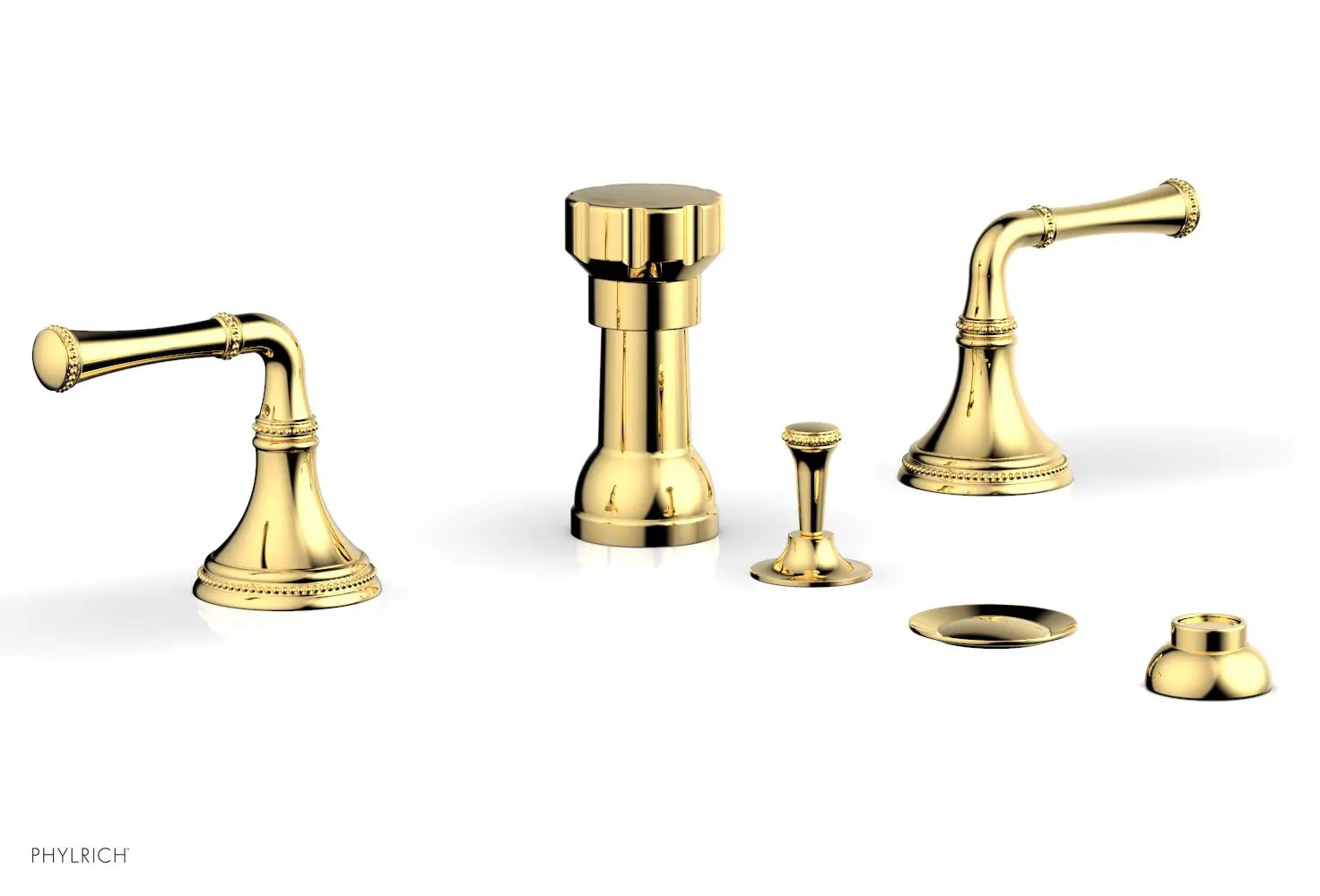 Phylrich BEADED Four Hole Bidet Set by Phylrich