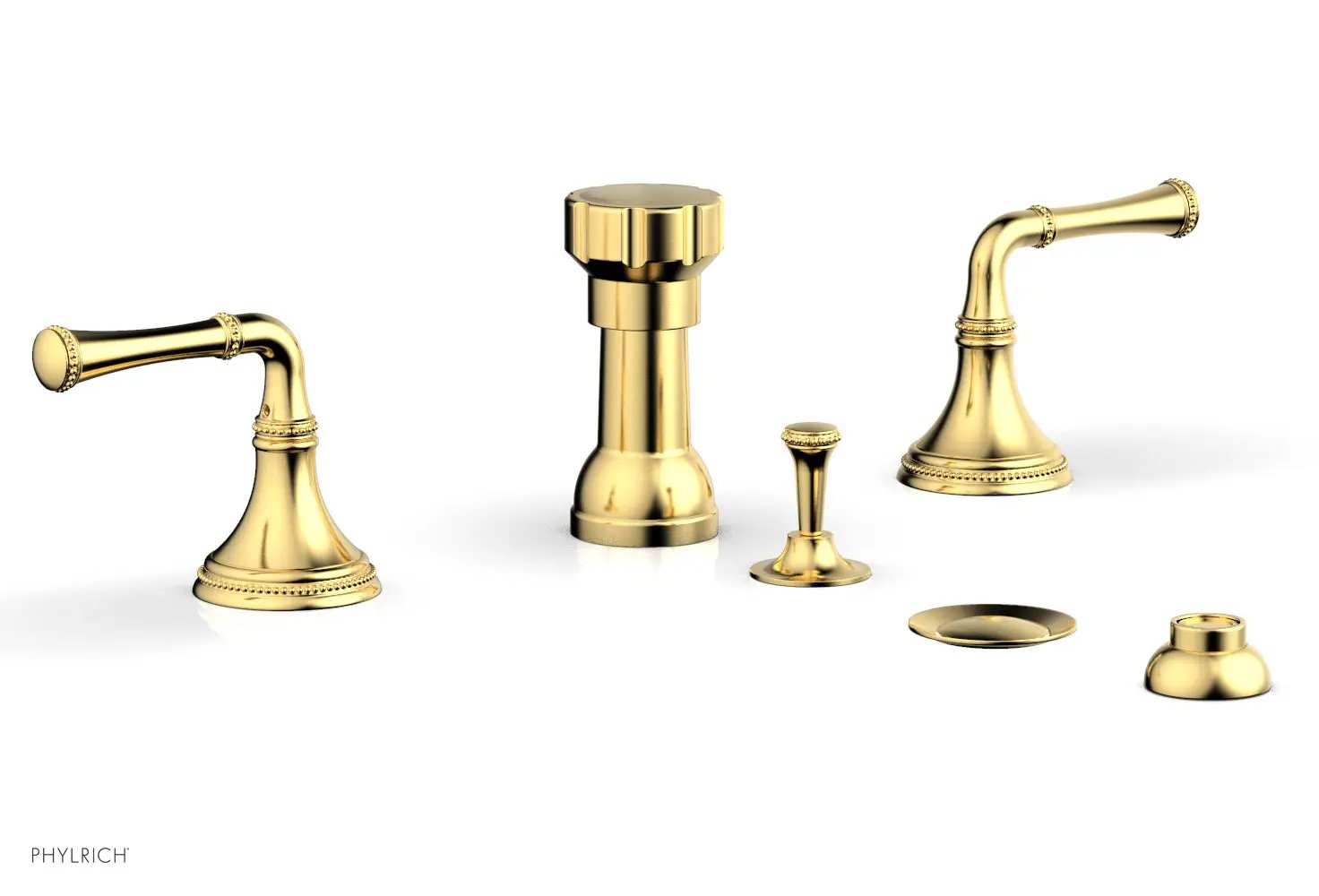 Phylrich BEADED Four Hole Bidet Set by Phylrich