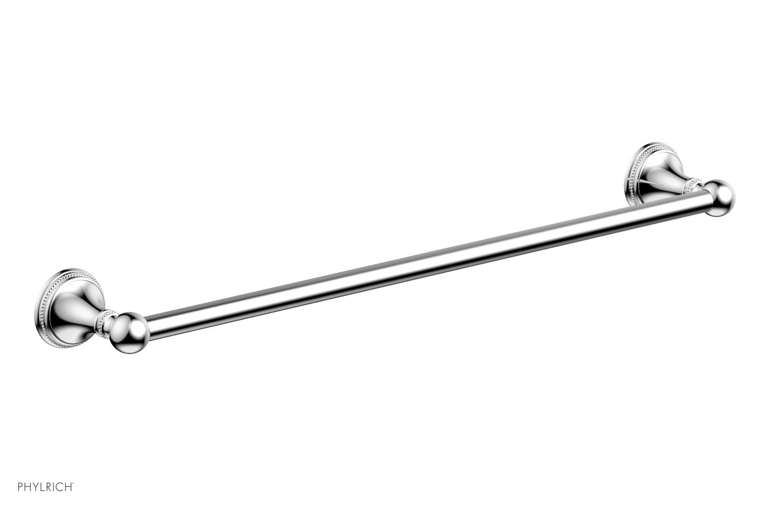 polished chrome towel bar