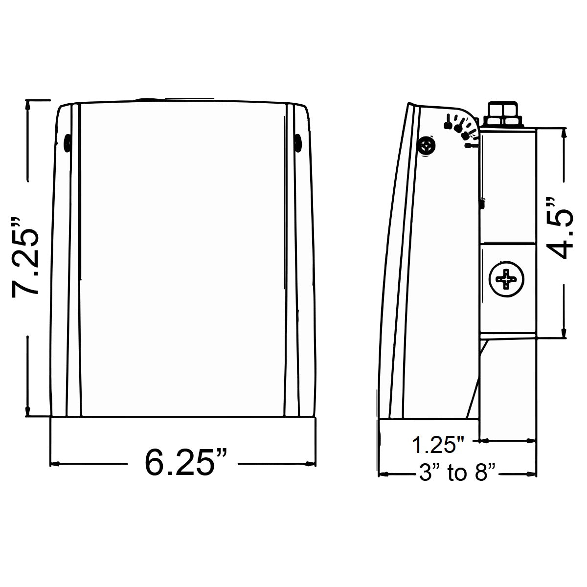 black adjustable led wall mount
