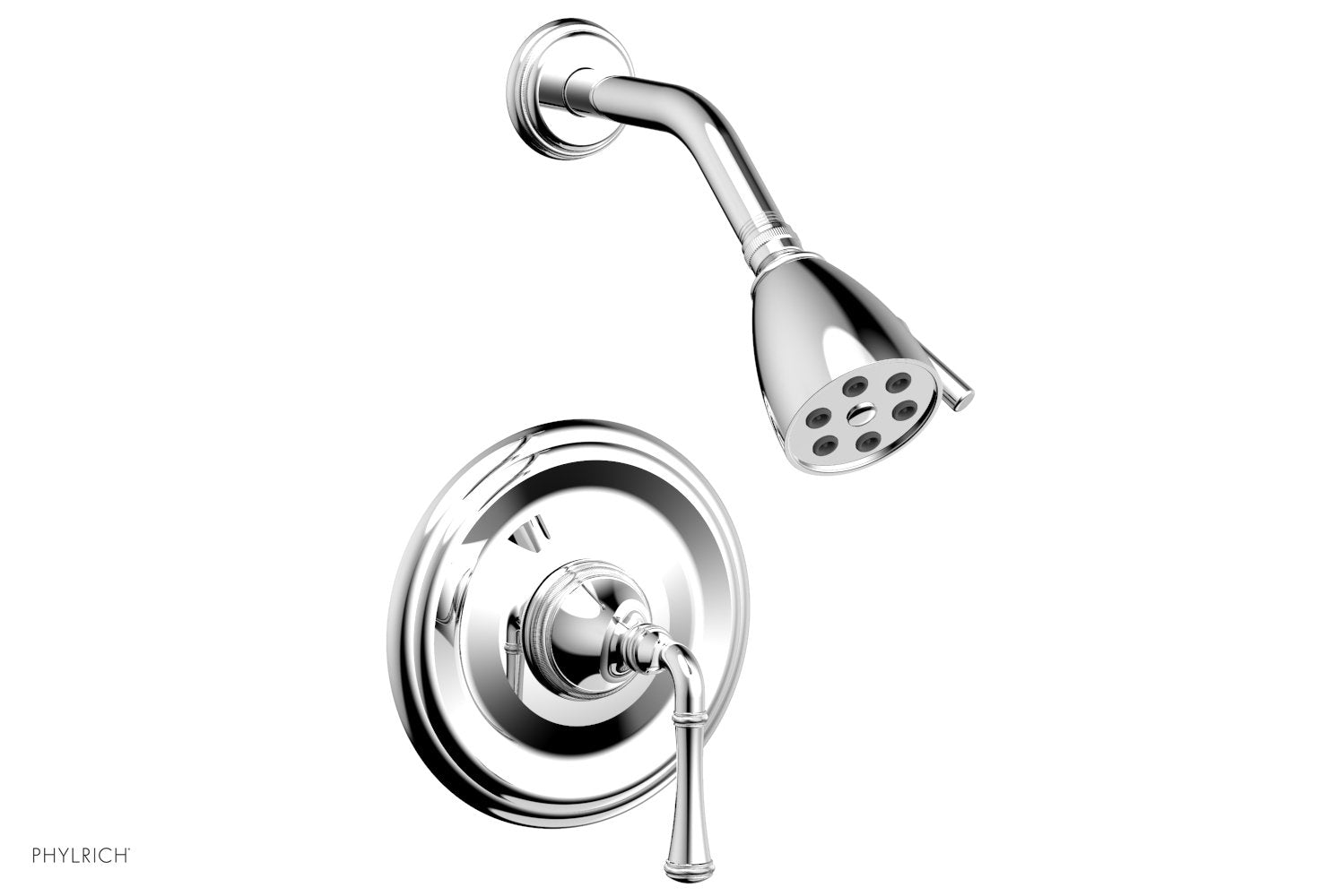 polished chrome shower set