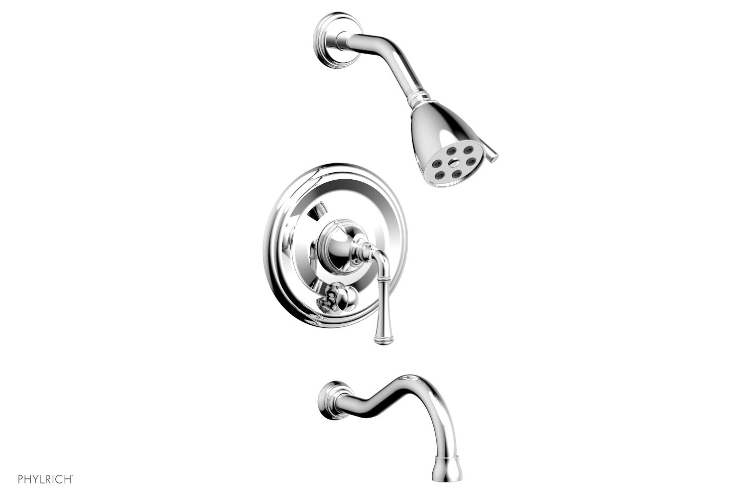 polished chrome shower set