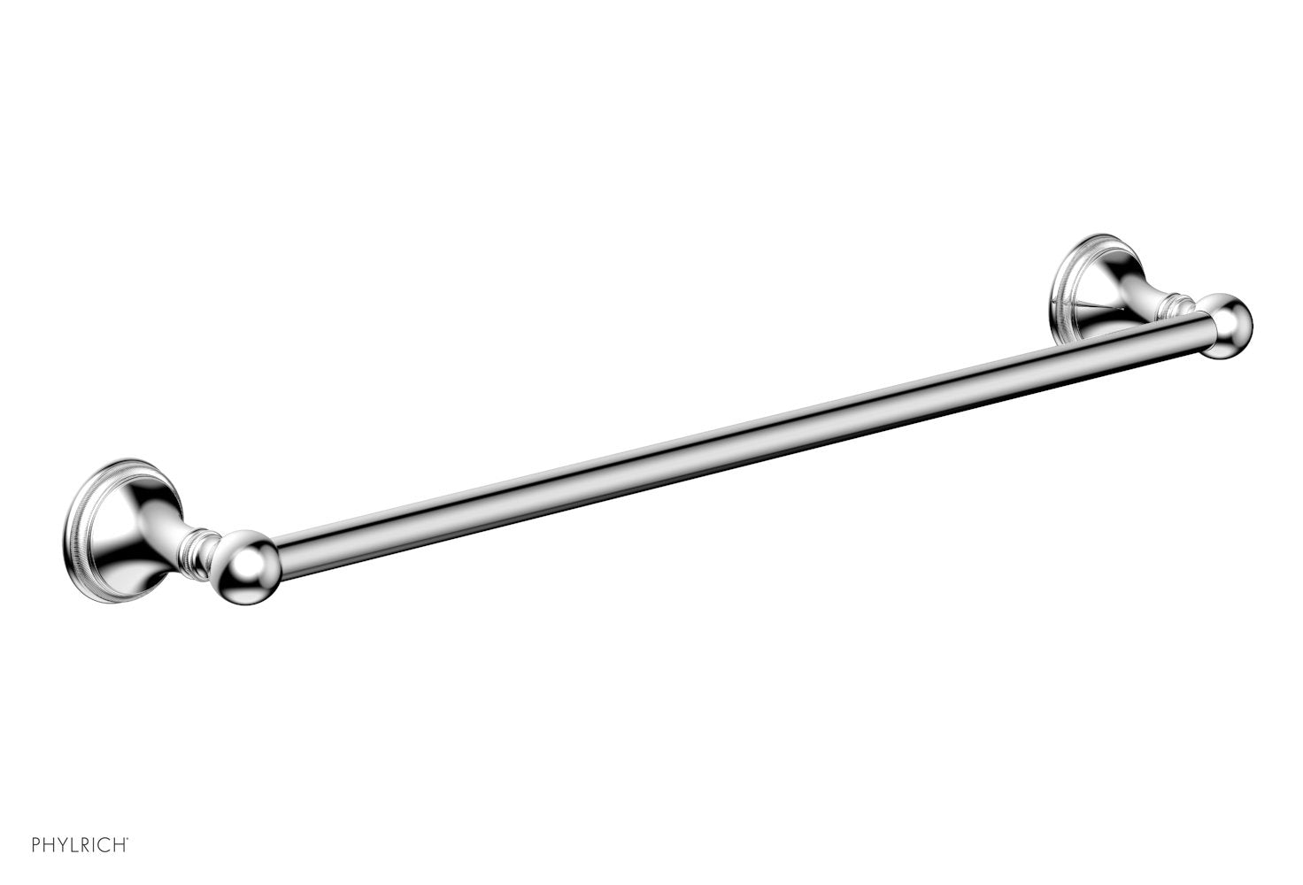 polished chrome towel bar