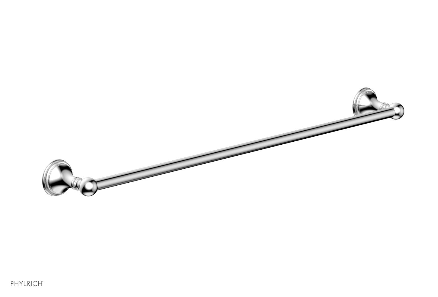 polished chrome towel bar