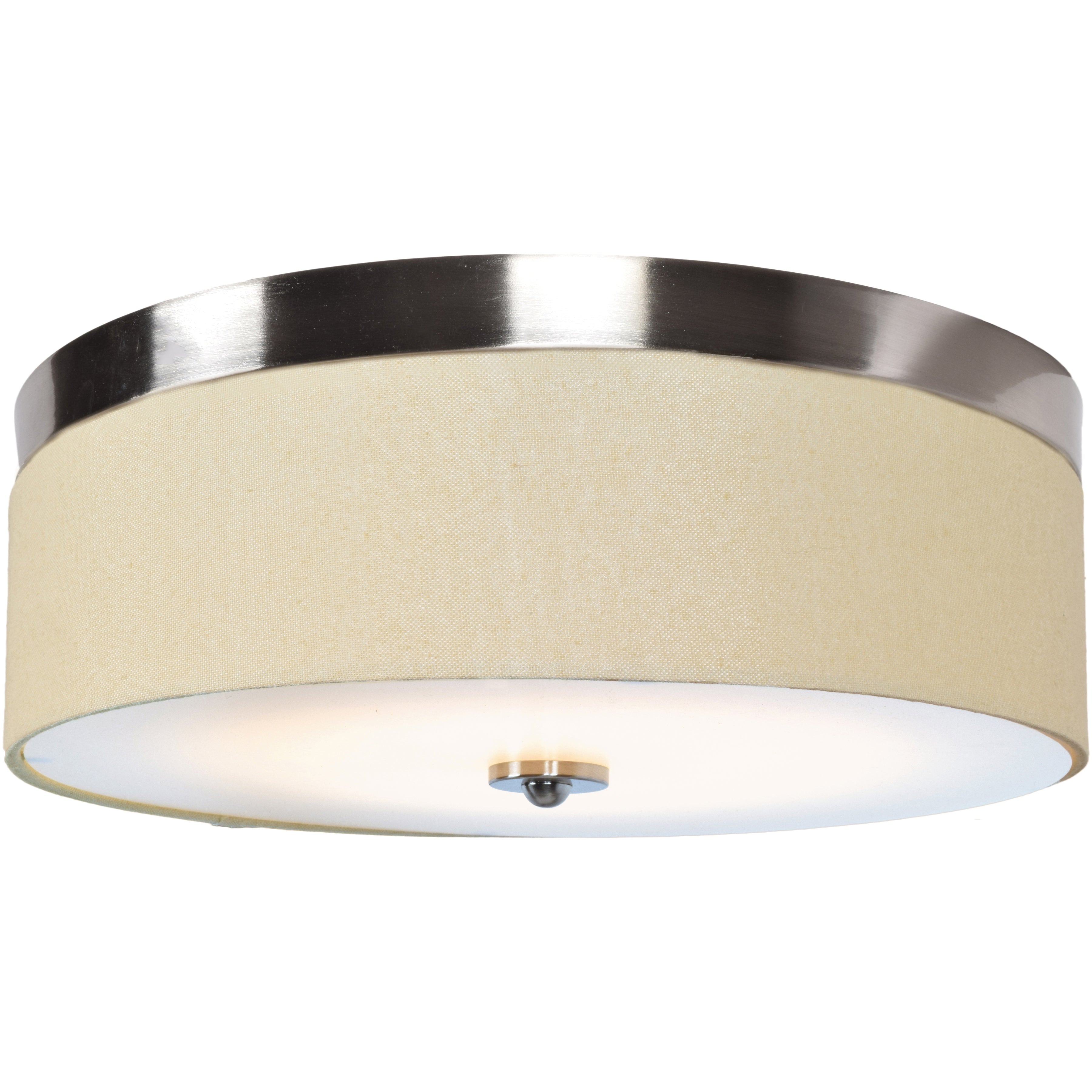 brushed steel led flush mount