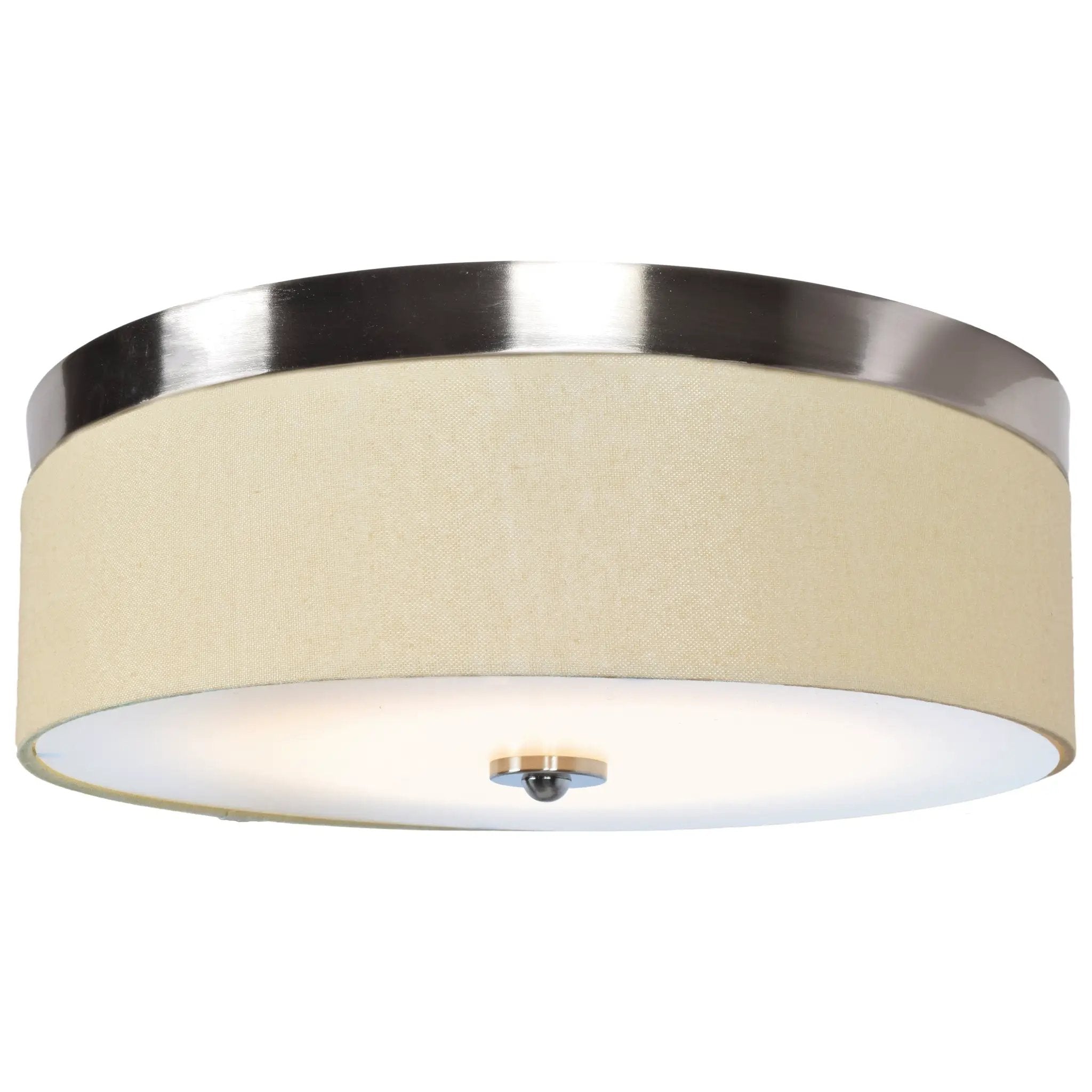 brushed steel led flush mount