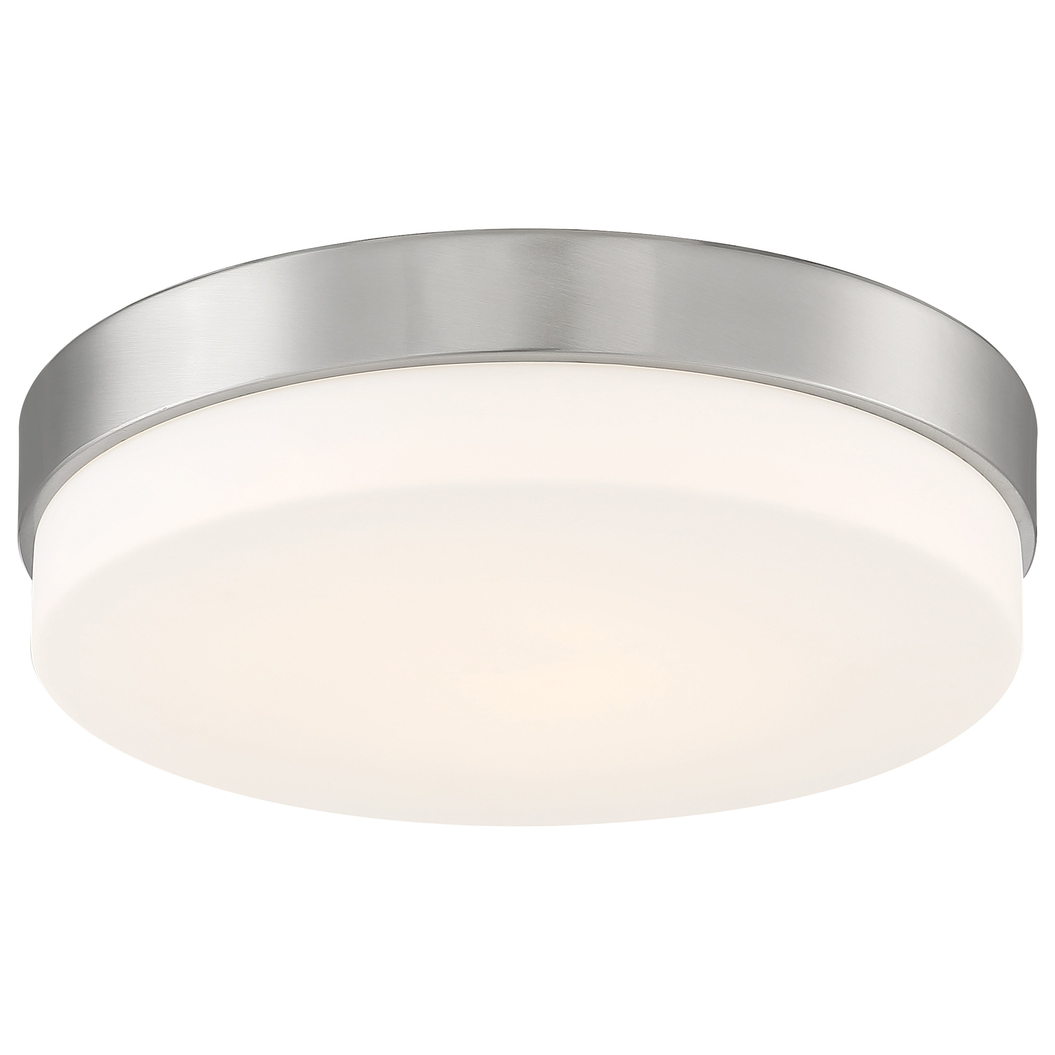 brushed steel led flush mount