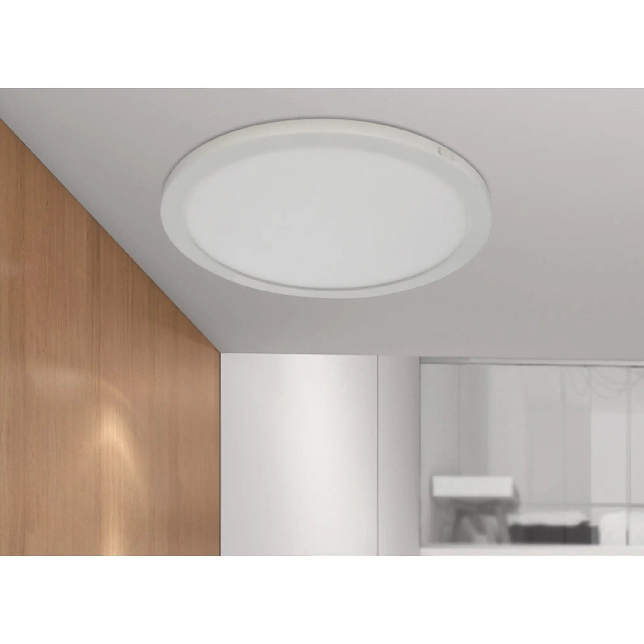 brushed steel led flush mount