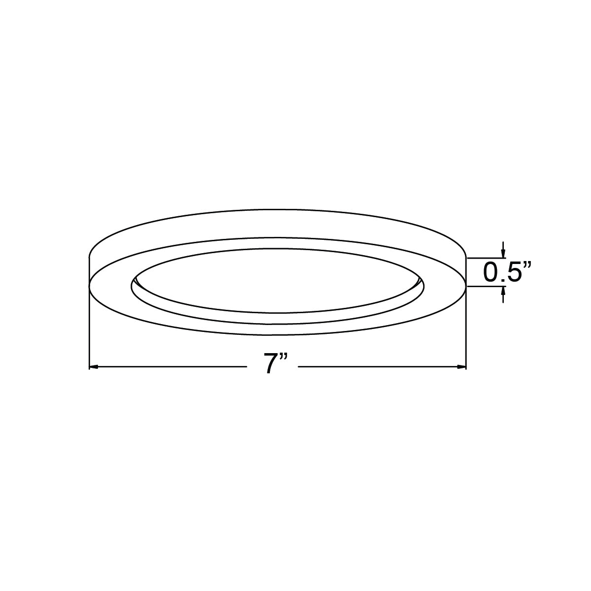 black 7" trim for 20830 and 20836