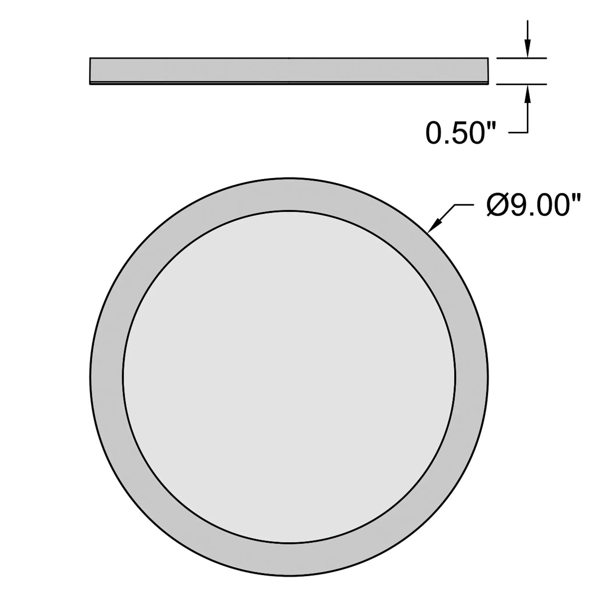 brushed steel led flush mount