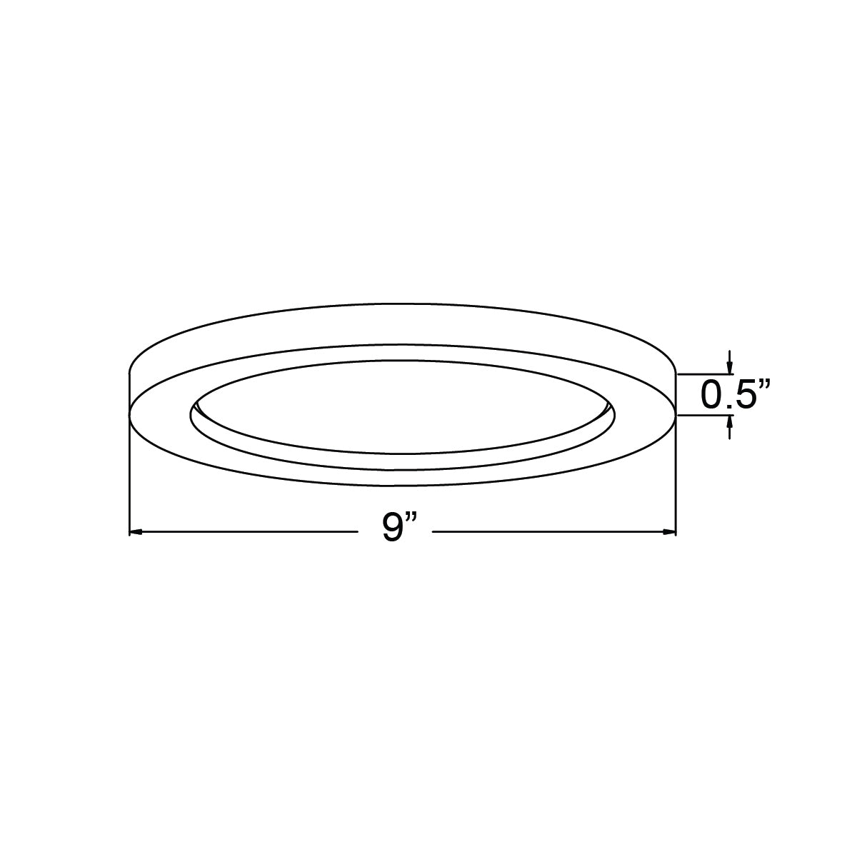 black 9" trim for 20831 and 20837