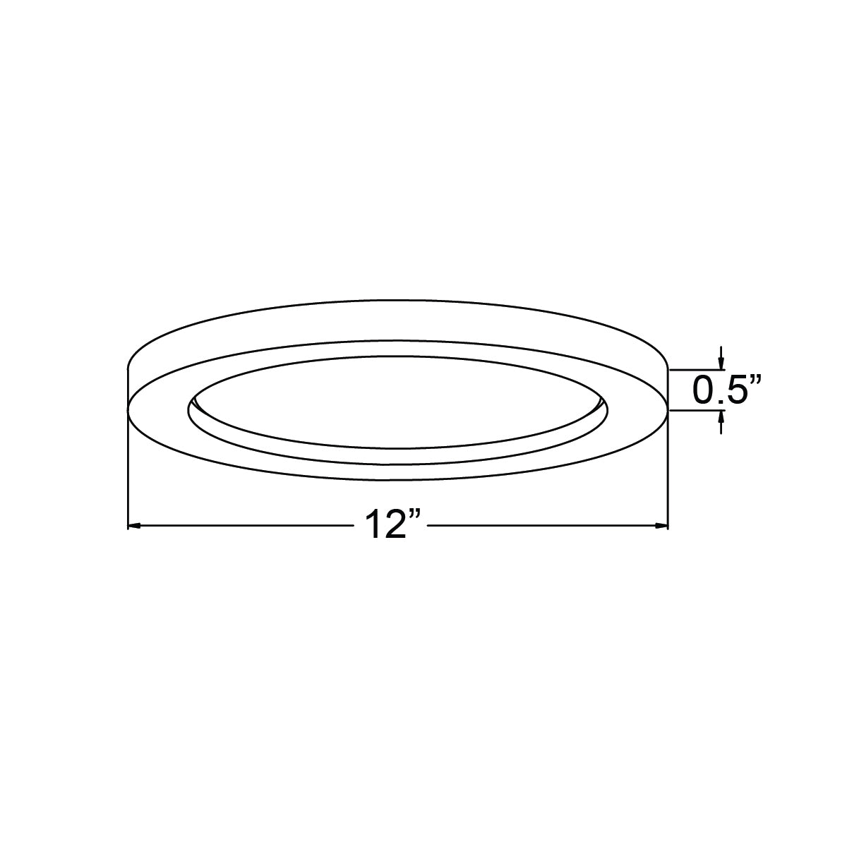 black 12" trim for 20832 and 20838