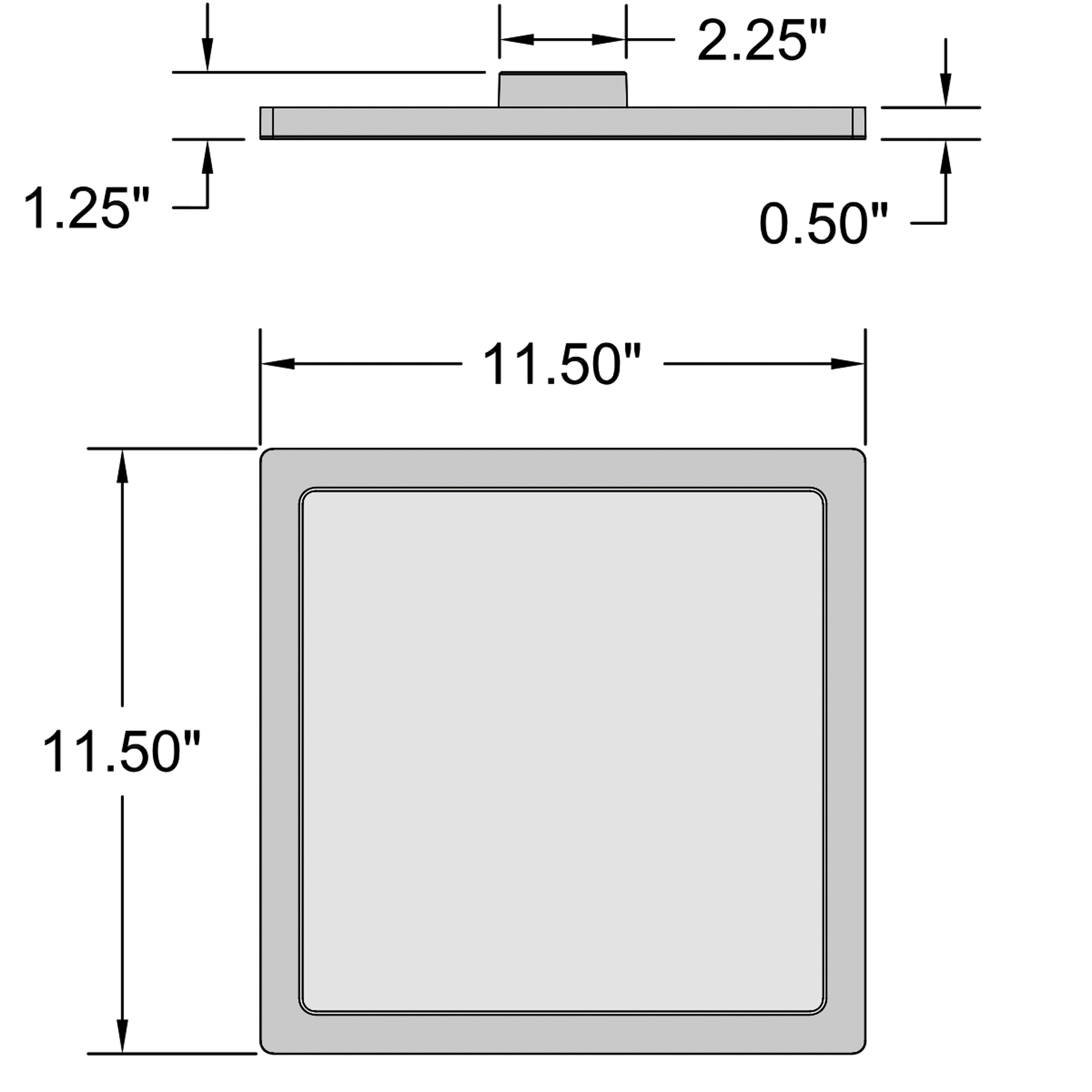 black 12" trim for 20835 and 20841