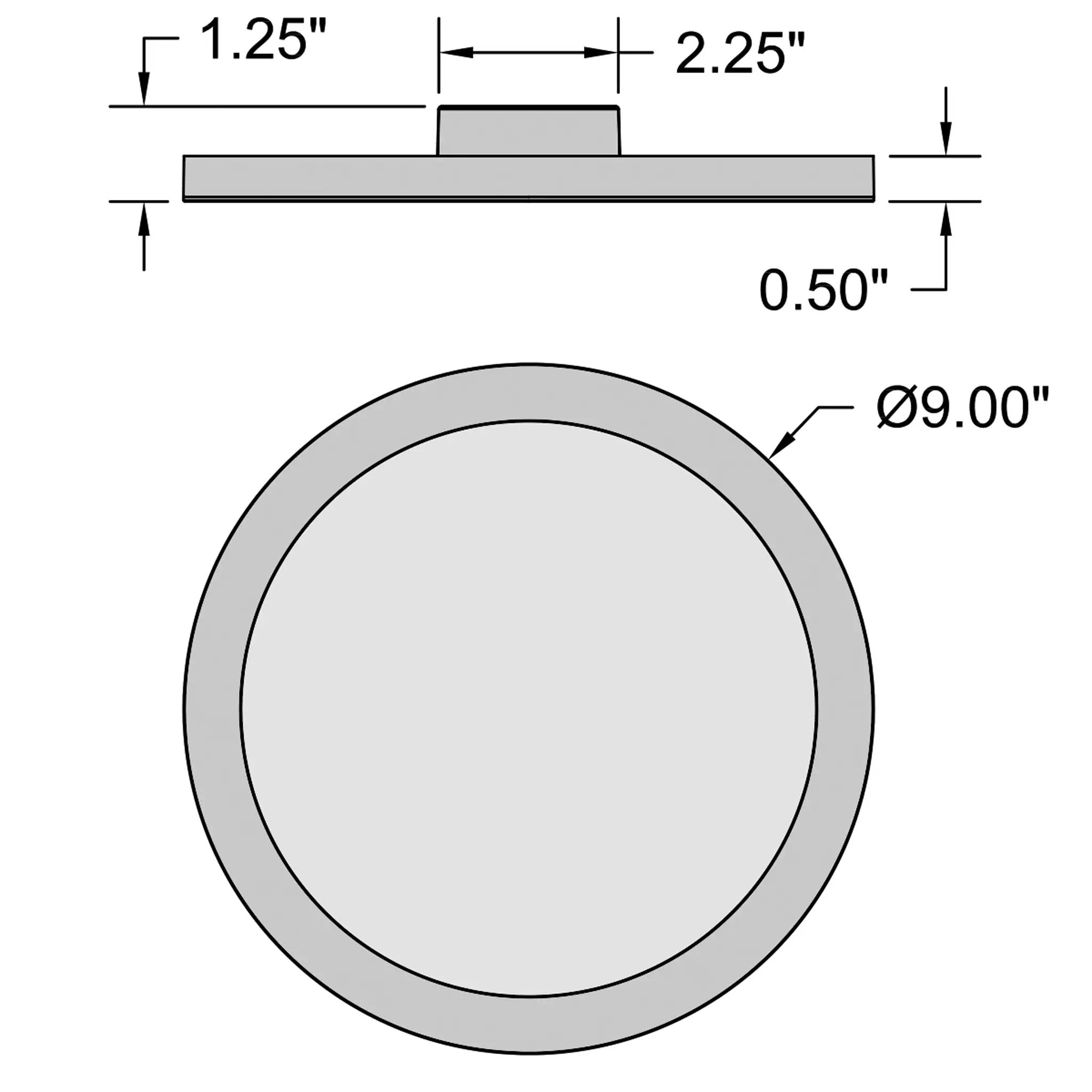 black dual voltage led flush mount