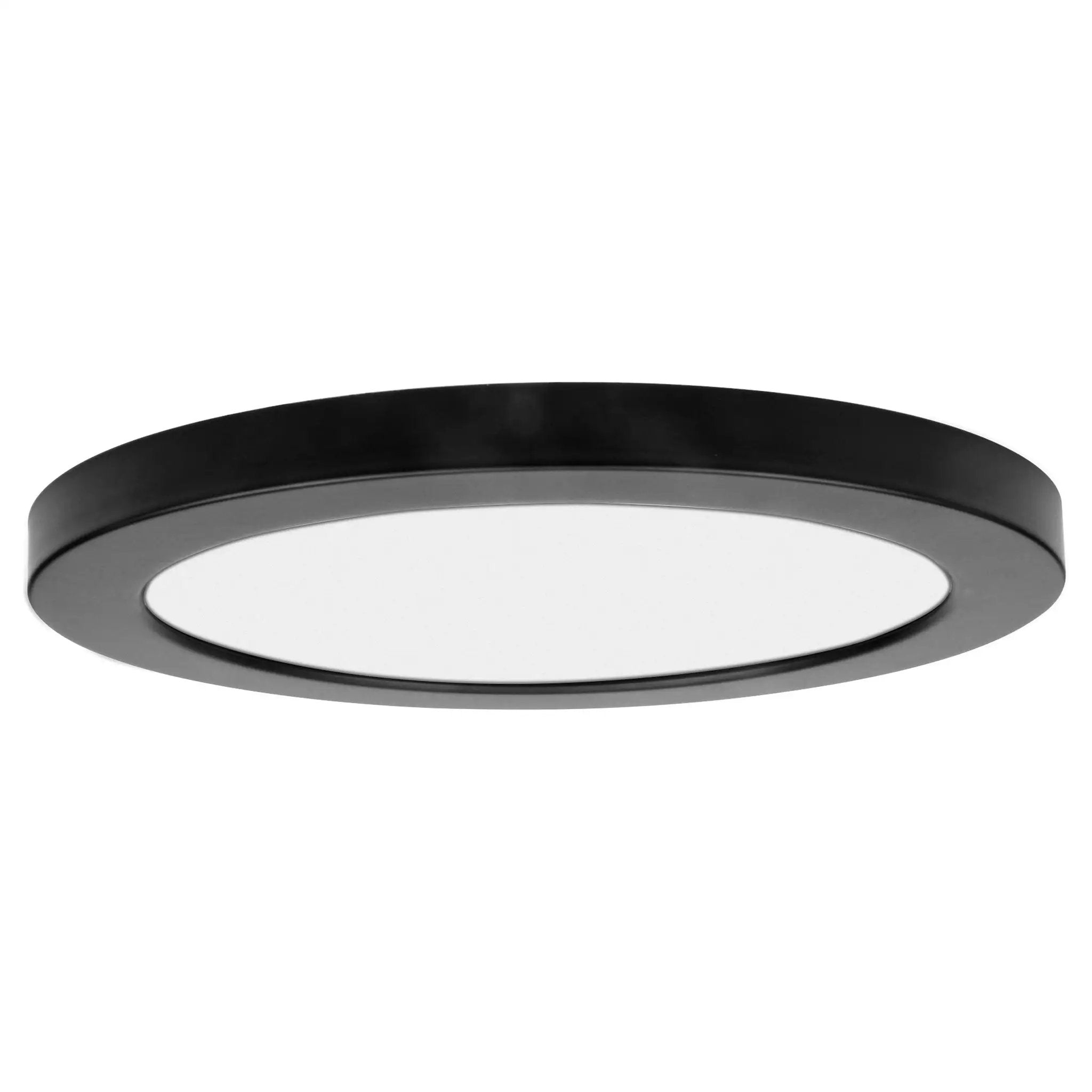 black dual voltage led flush mount