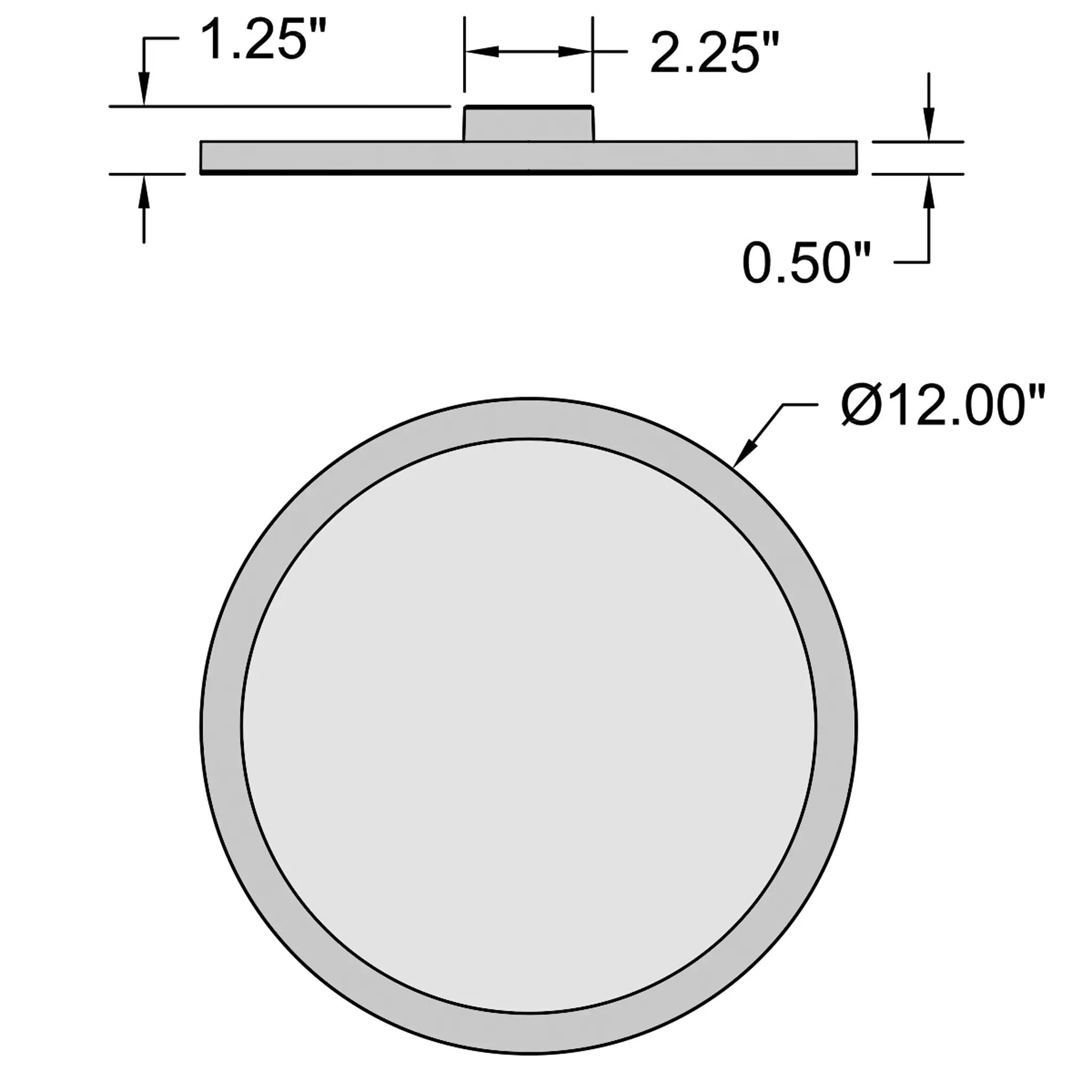 black dual voltage led flush mount