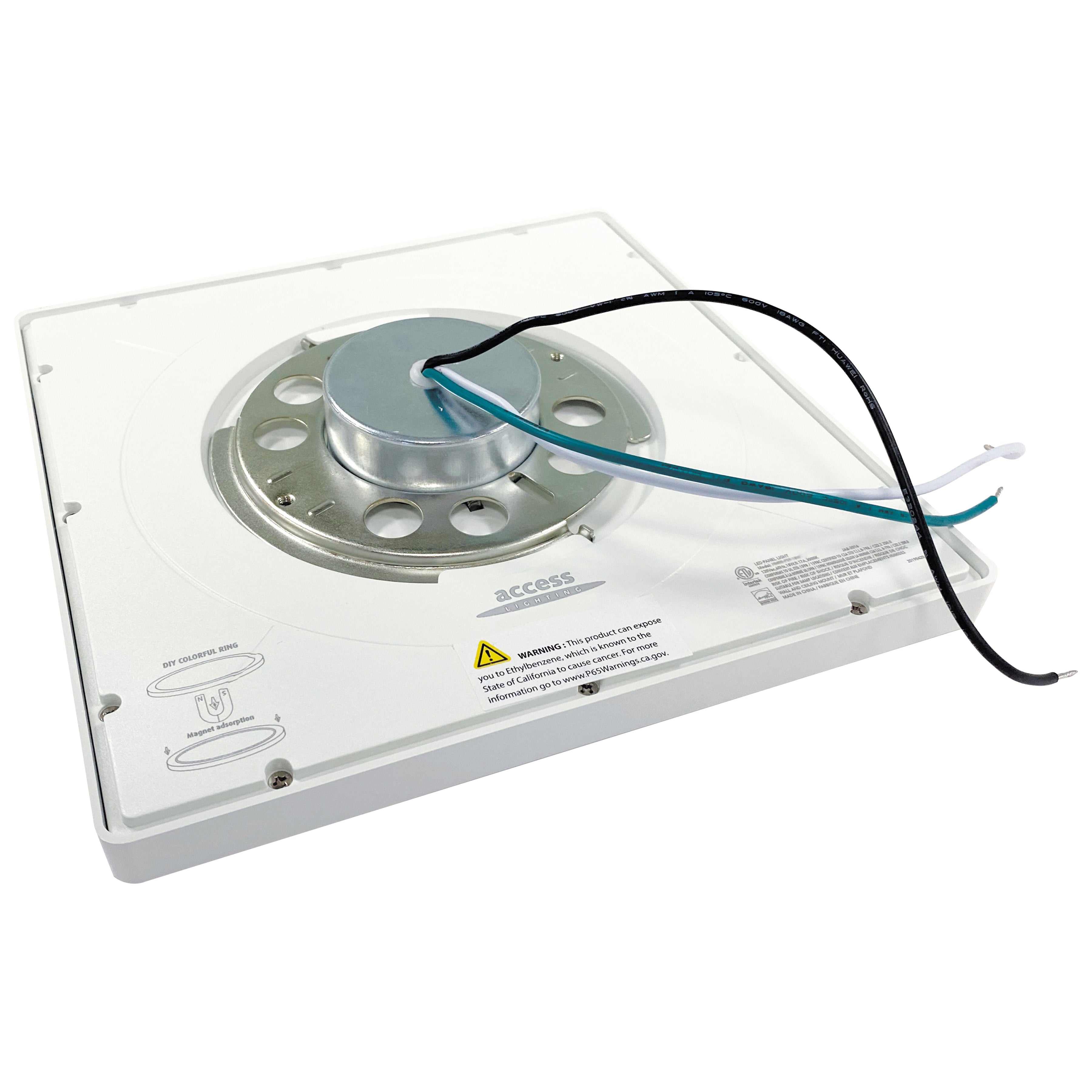 white dual voltage led flush mount