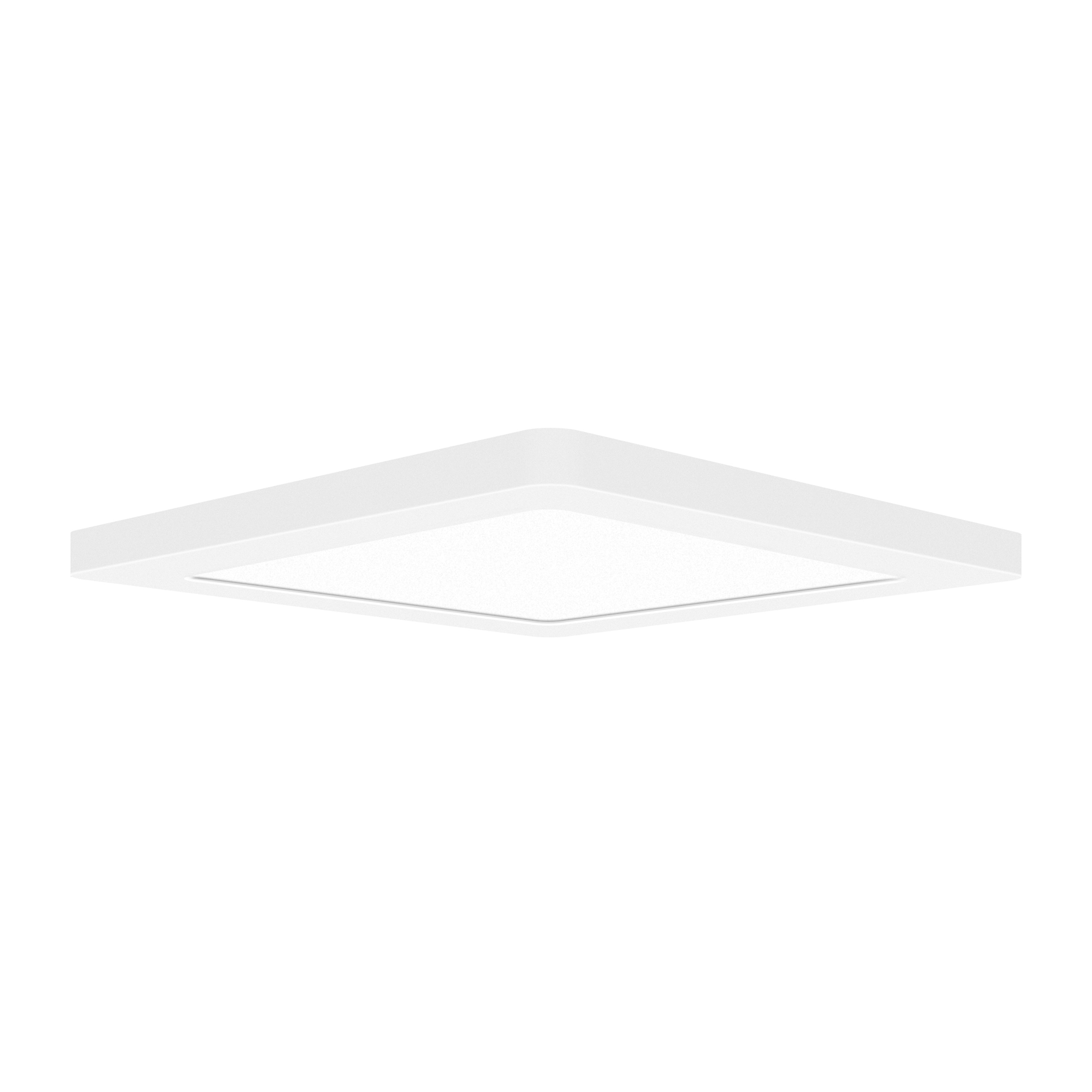 white dual voltage led flush mount