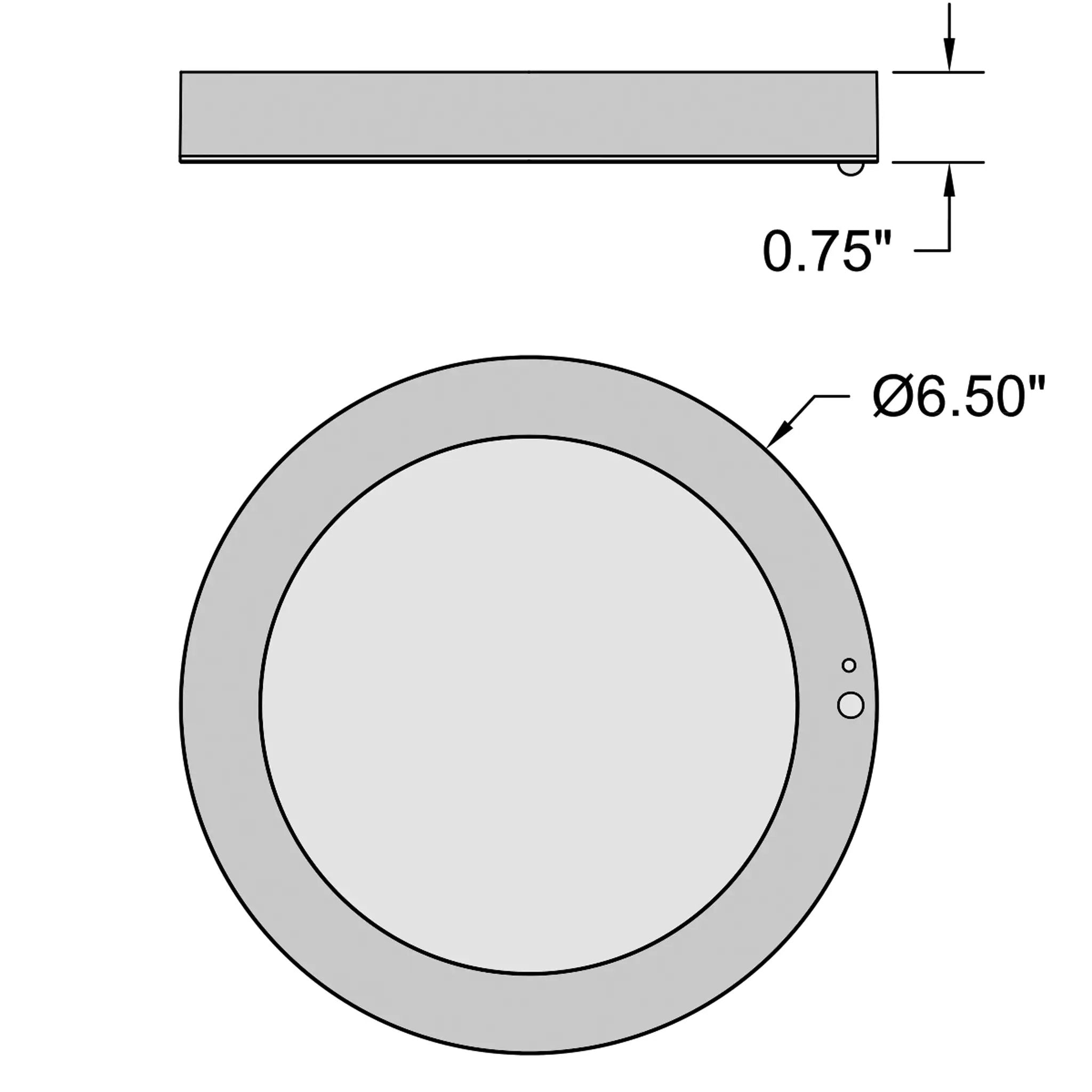 white dual voltage motion sensor led flush mount