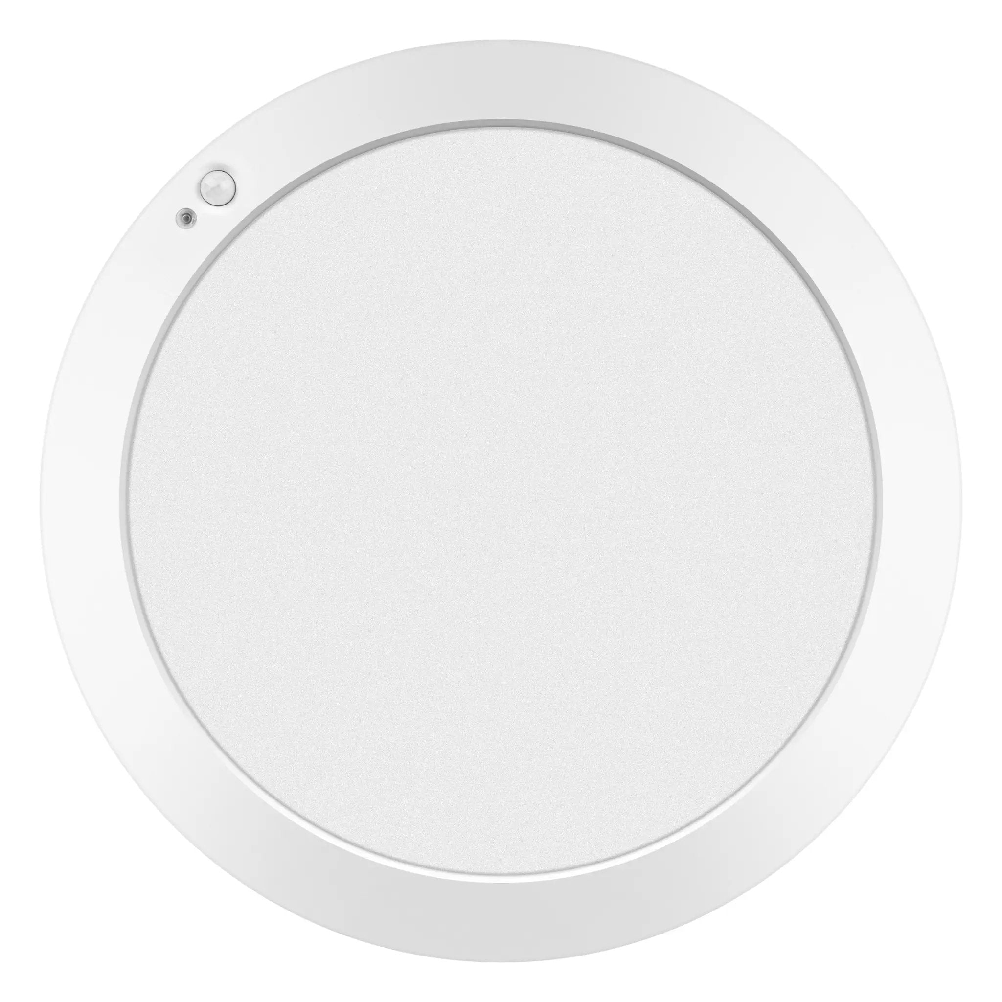 white dual voltage motion sensor led flush mount