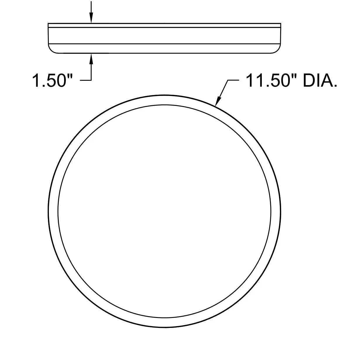 white frameless led flush mount