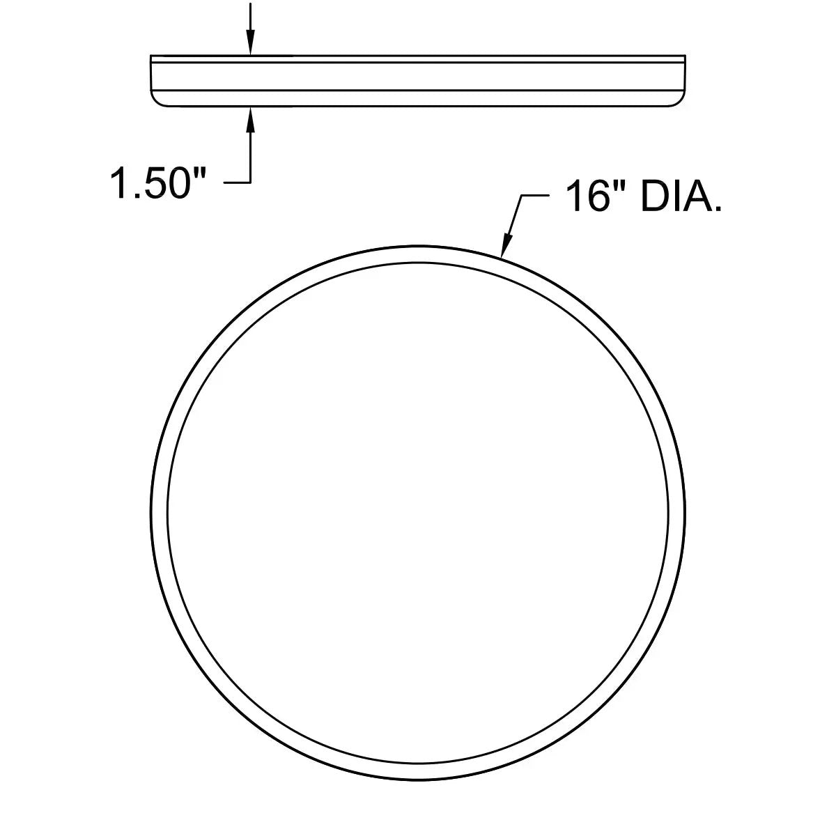 white frameless led flush mount