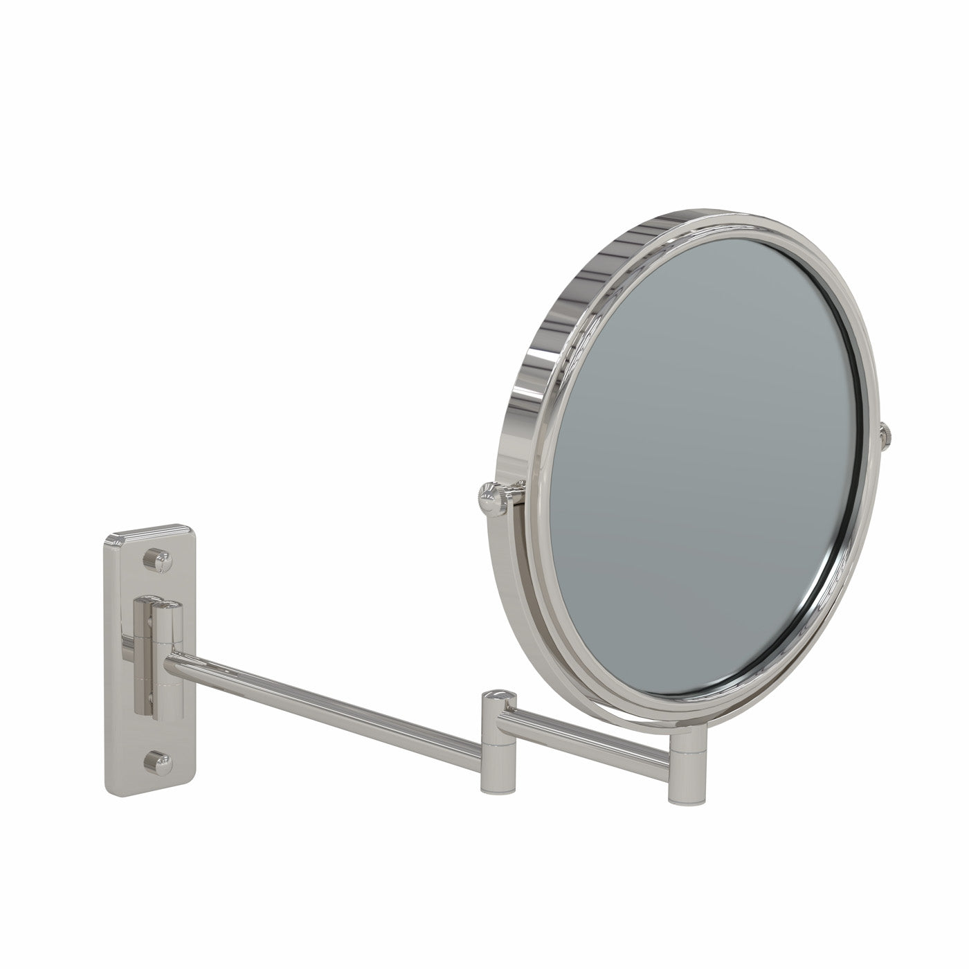 polished nickel makeup mirror