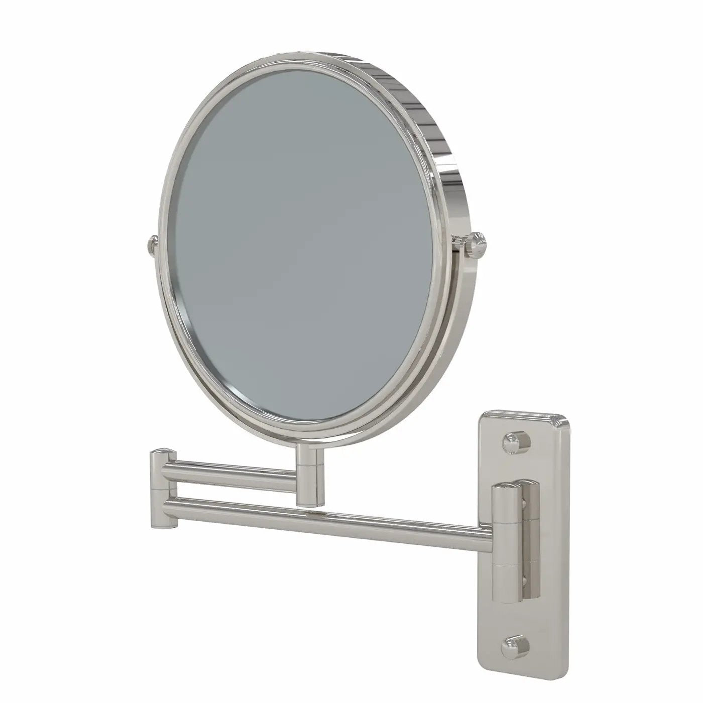 polished nickel makeup mirror