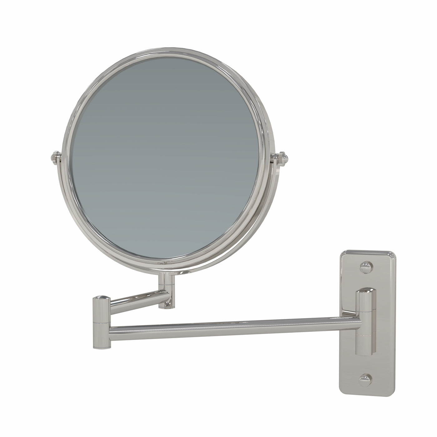 polished nickel makeup mirror