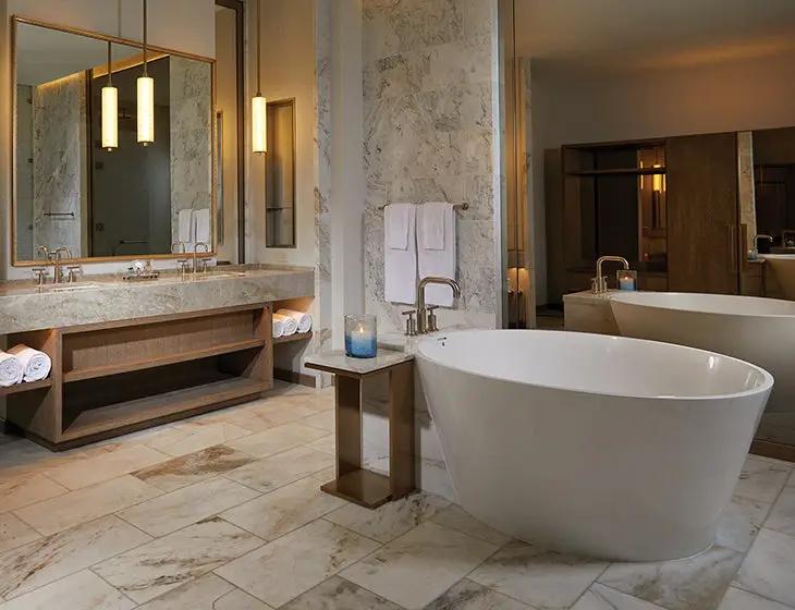 white bathtub