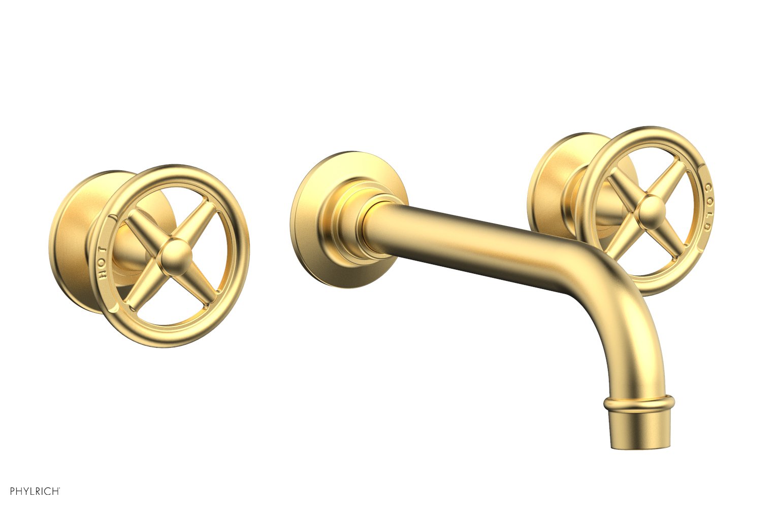 Phylrich WORKS Wall Tub Set - Cross Handles by Phylrich