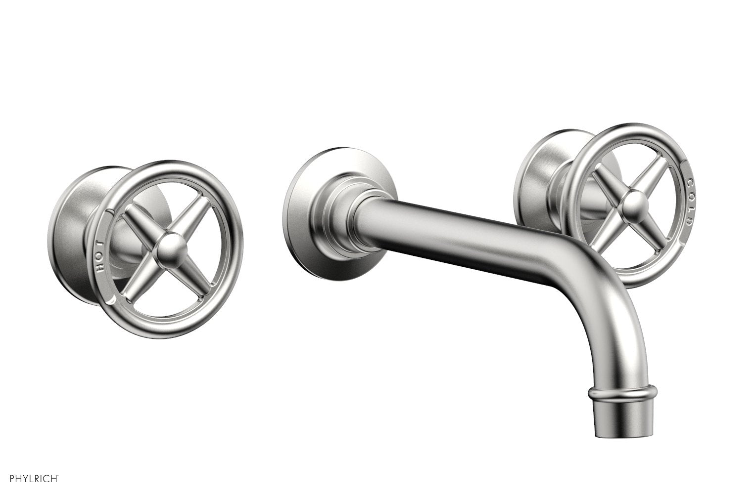 Phylrich WORKS Wall Tub Set - Cross Handles