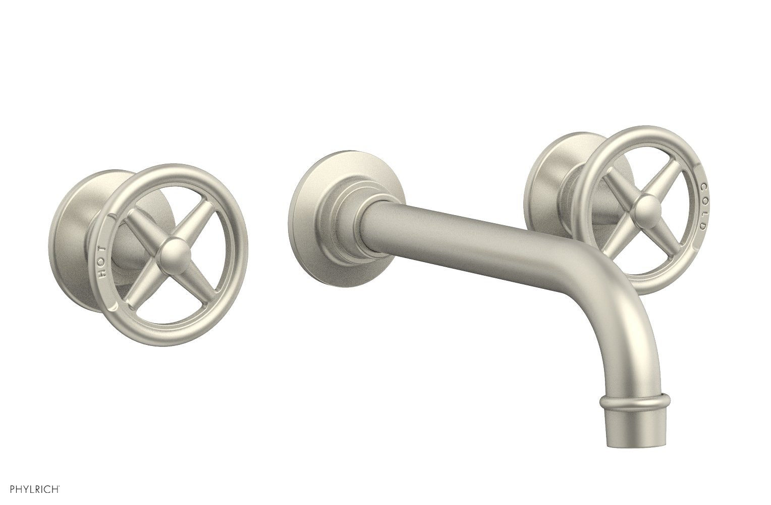 Phylrich WORKS Wall Lavatory Set - Cross Handles