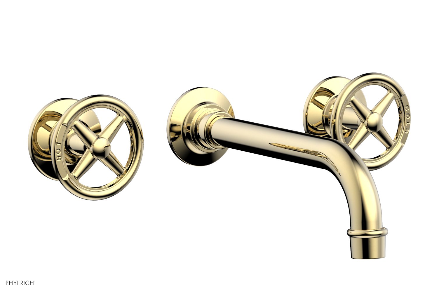 Phylrich WORKS Wall Tub Set - Cross Handles