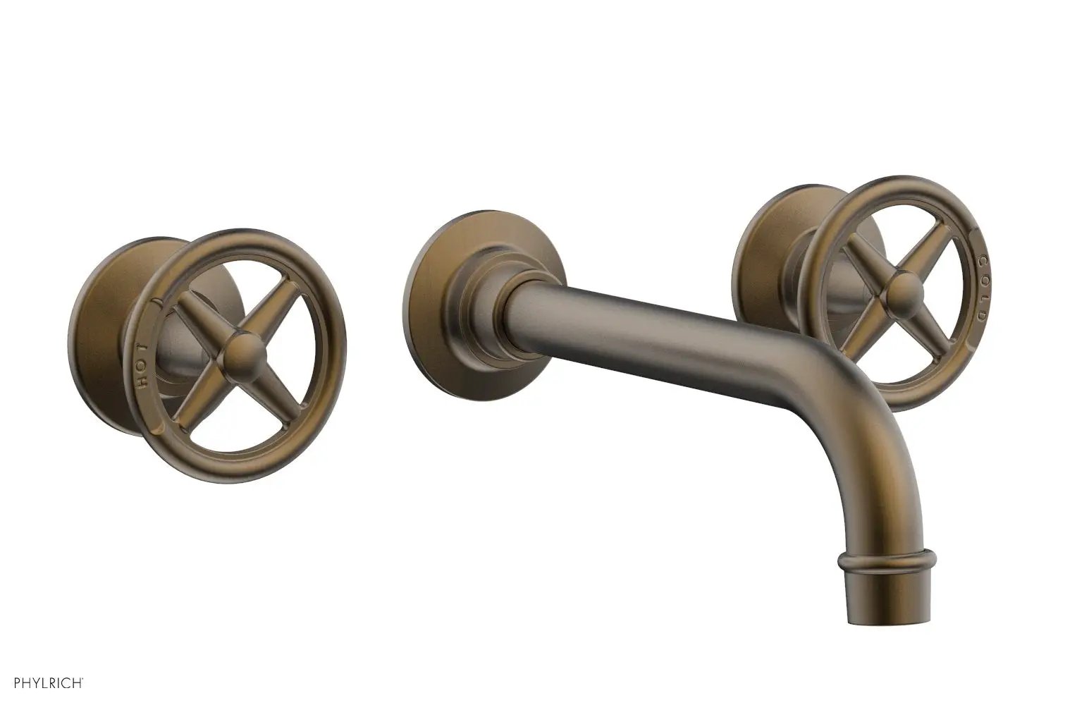 Phylrich WORKS Wall Lavatory Set - Cross Handles by Phylrich
